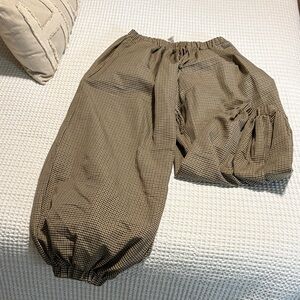 Brown Checkered Pants